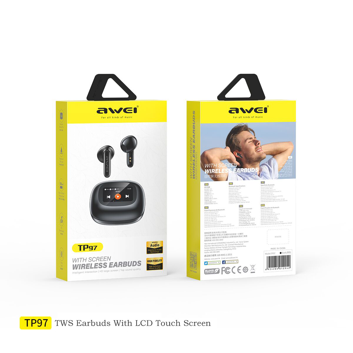 AWEI TP97 หูฟัง (จอสัมผัส, ระบบเสียง Hi-Fi Lossless)